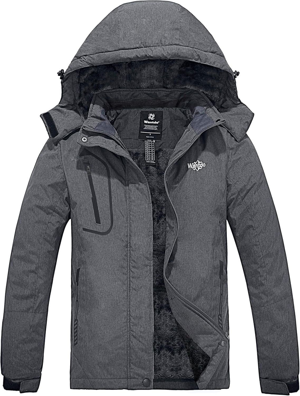 Women'S Mountain Waterproof Ski Jacket Windproof Rain Jacket Winter Warm Hooded Coat