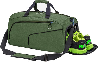 Sports Small Gym Bag for Men and Women Travel Duffel Bag Workout Bag with Shoes Compartment