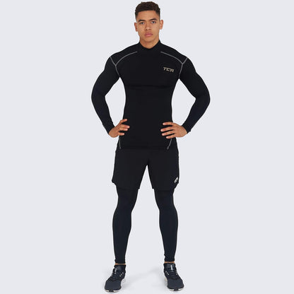 Men and Boys' Long Sleeve Compression Shirt, Athletic Workout Sports Undershirt Base Layer Top