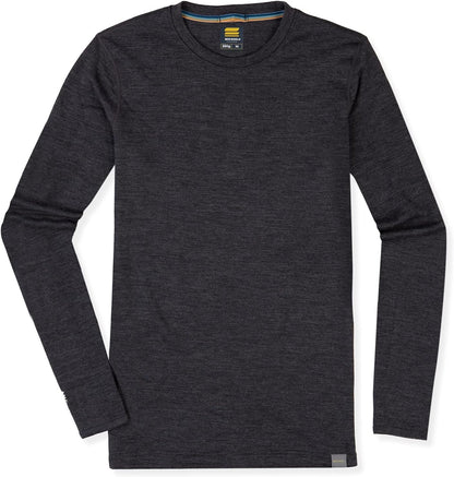 Mens Base Layer - 100% Merino Wool Midweight Long Sleeve Thermal Shirt