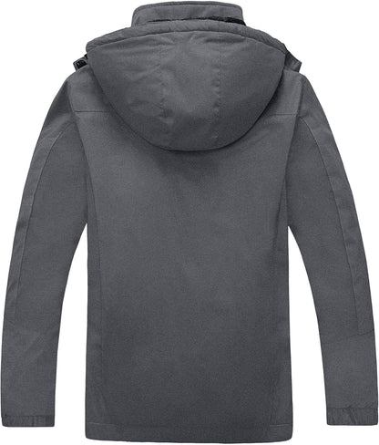 Women'S Mountain Waterproof Ski Jacket Windproof Rain Jacket Winter Warm Hooded Coat